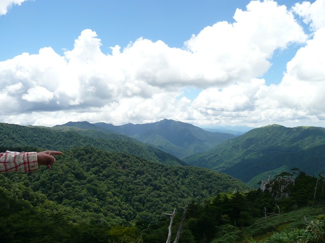 あれが三嶺山だよ
