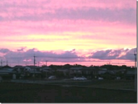 娘からもらった夕焼け