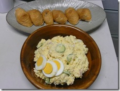 いなり寿司とポテトサラダ