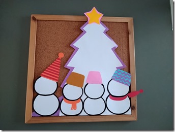 雪だるまとクリスマスツリー
